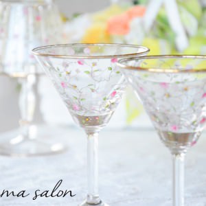 涼しげなガラスでポーセラーツIMG_4139