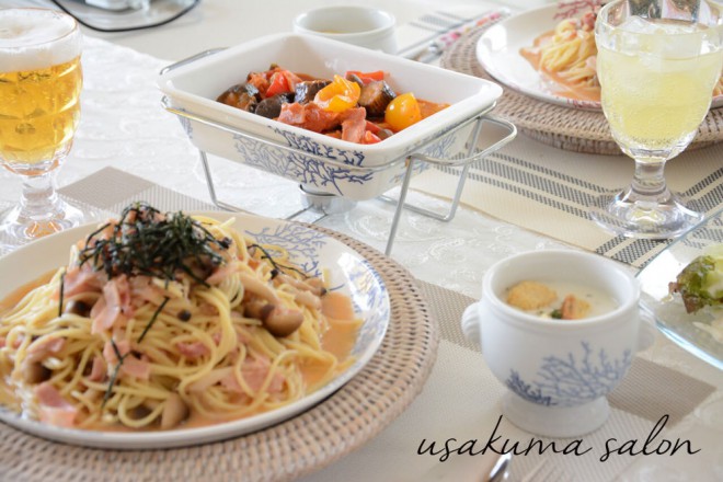 ポーセラーツの食器でランチIMG_5169